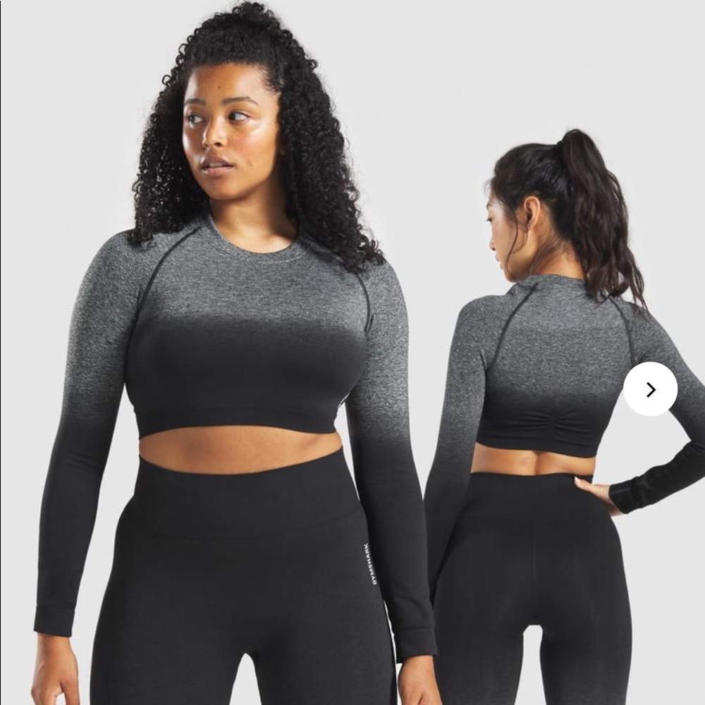 Gymshark Adapt Ombre Seamless Long Sleeve Crop Top